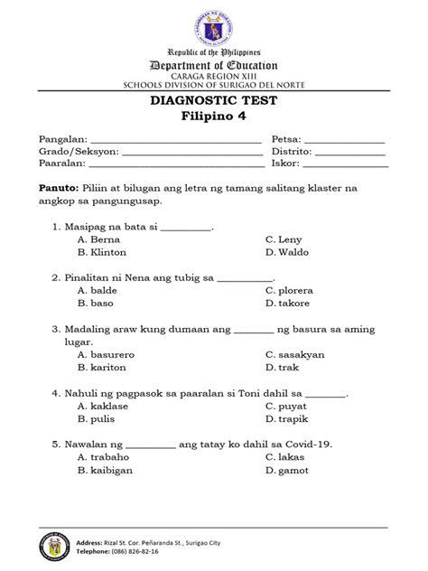 grade and section in tagalog brainly|GRADE IV .
